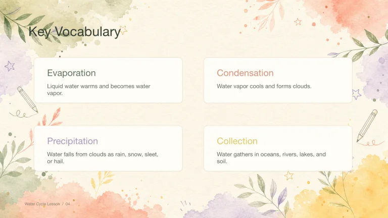 Watercolor Classroom Lesson Slides 4