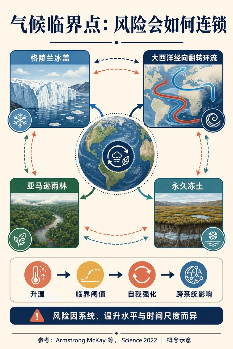 气候临界点：风险会如何连锁