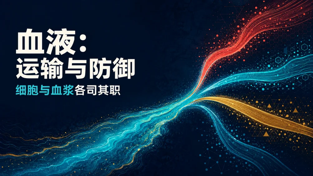 流动科学信息图演示文稿 — 封面