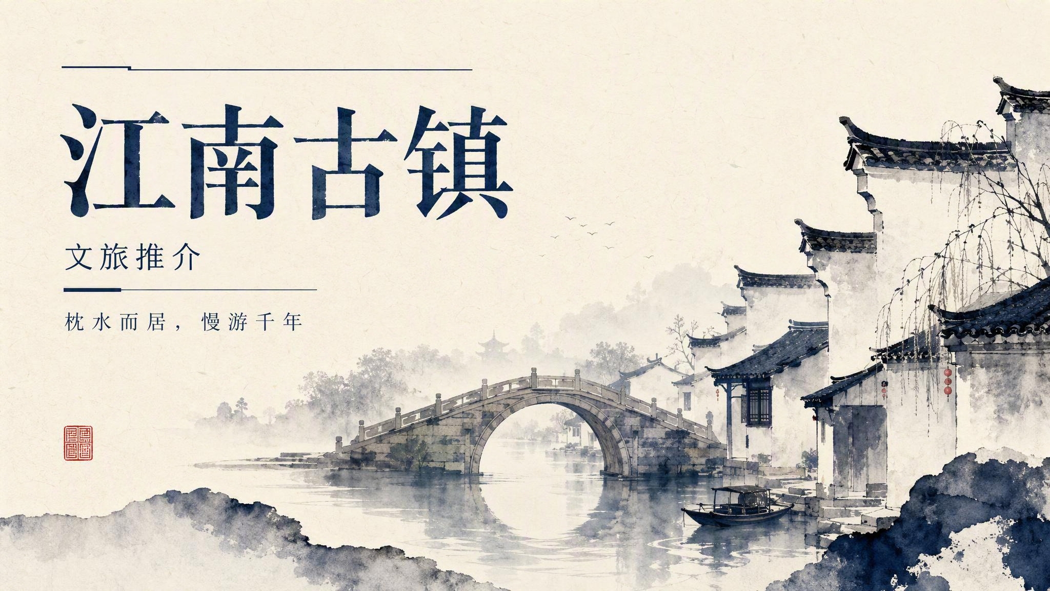 江南古镇文旅推介模板