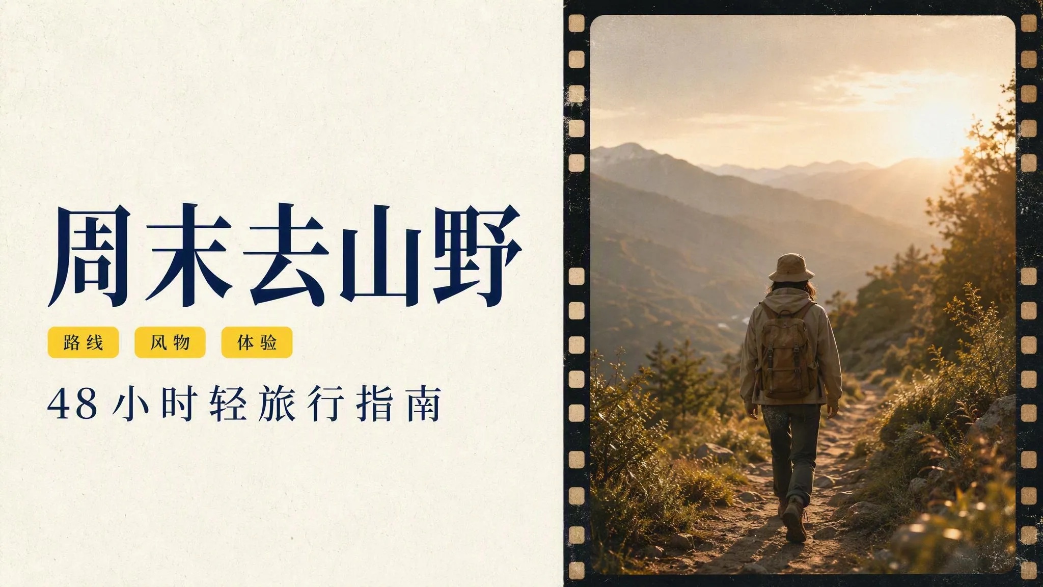 编辑风目的地旅行指南模板