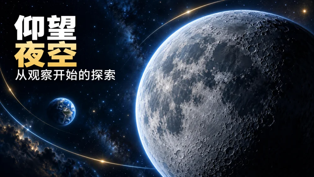 蓝金色夜空演示文稿 — 封面