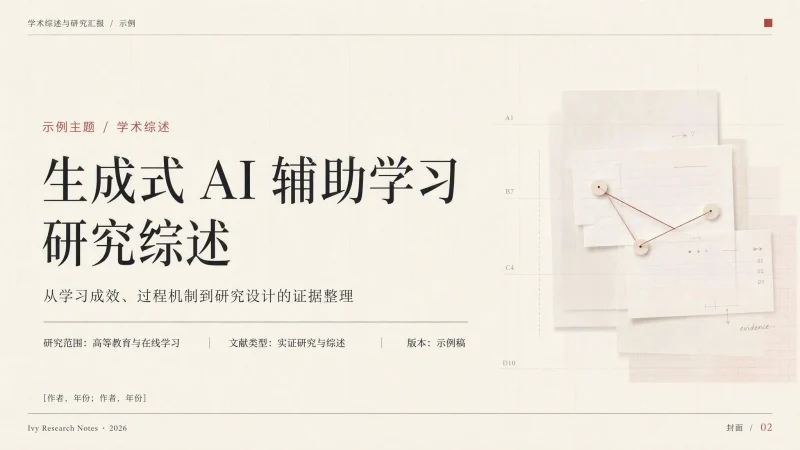 学术综述与研究汇报