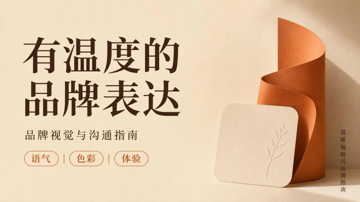 温暖编辑风品牌指南模板 封面