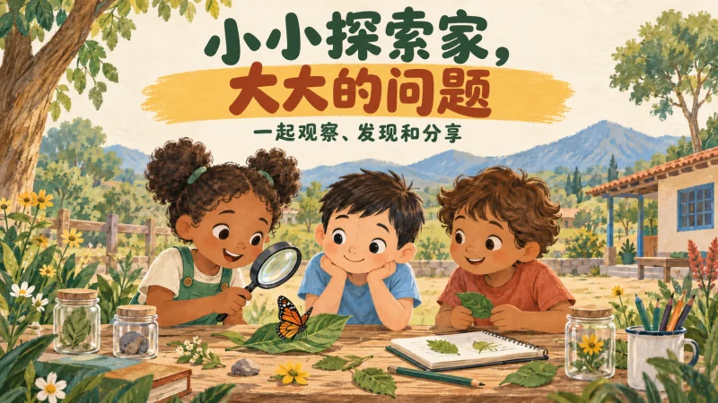 水粉画小小探索家演示文稿