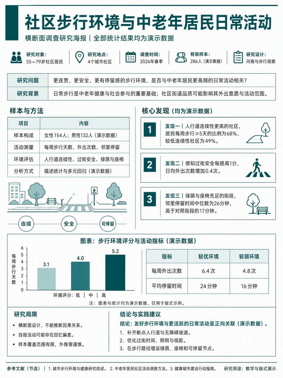 学术研究海报中文模板预览