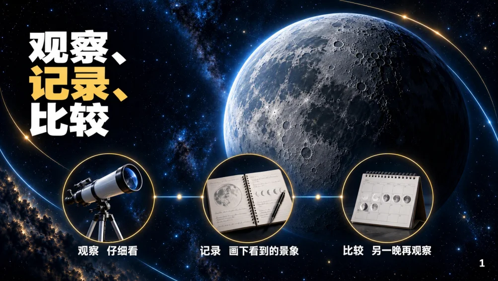 蓝金色夜空演示文稿 — 内容页