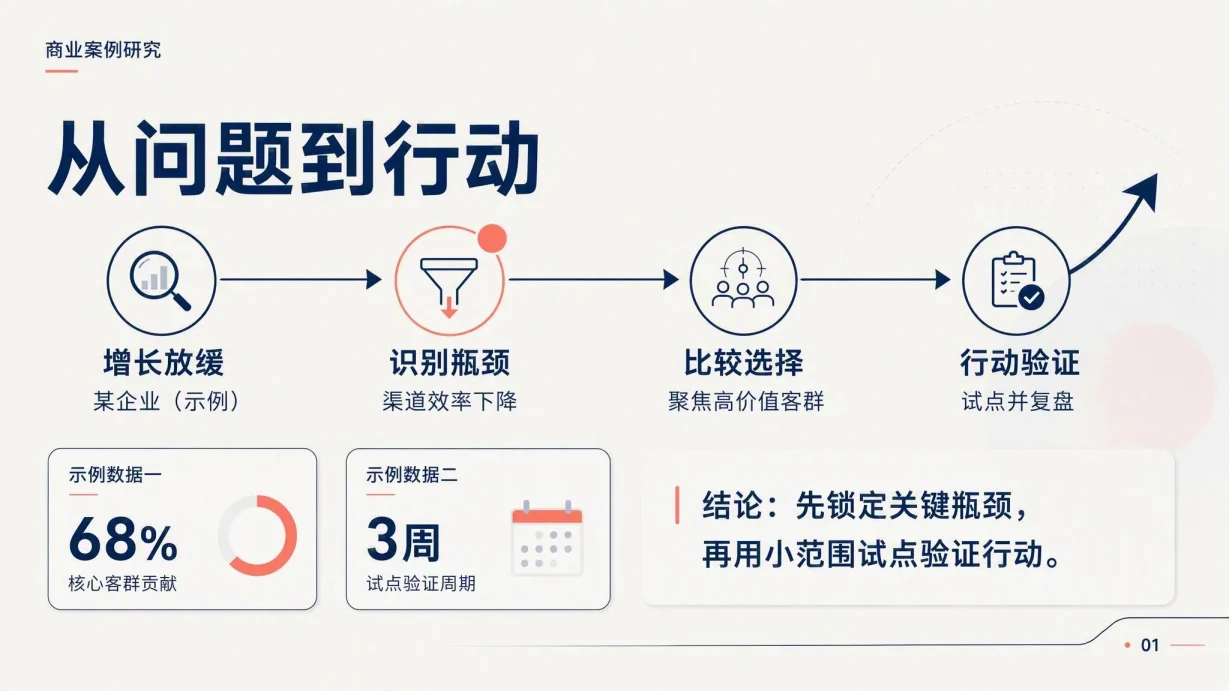 商业案例研究模板 代表性内页