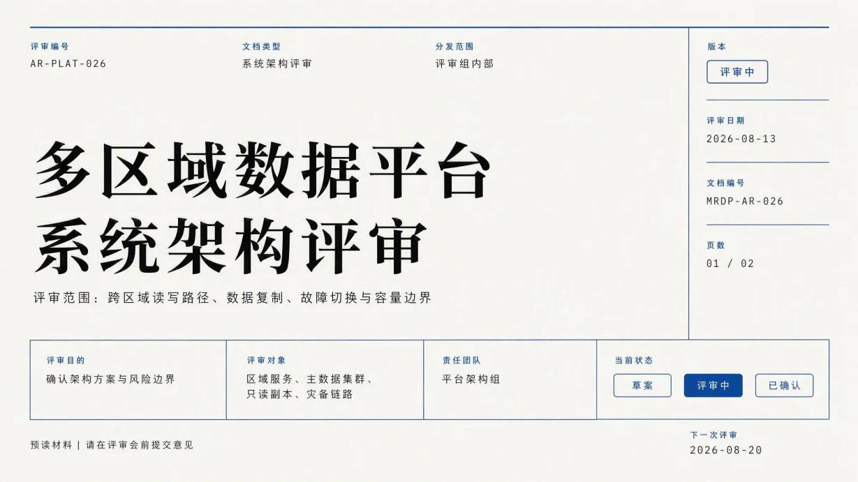 系统架构评审模板 封面
