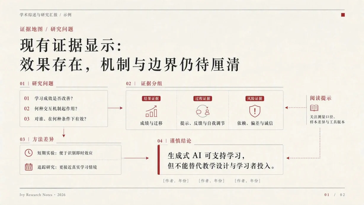 学术综述与研究汇报模板 代表性内页