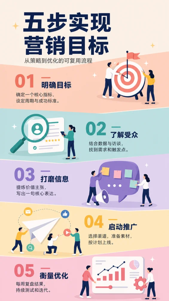 五步流程信息图