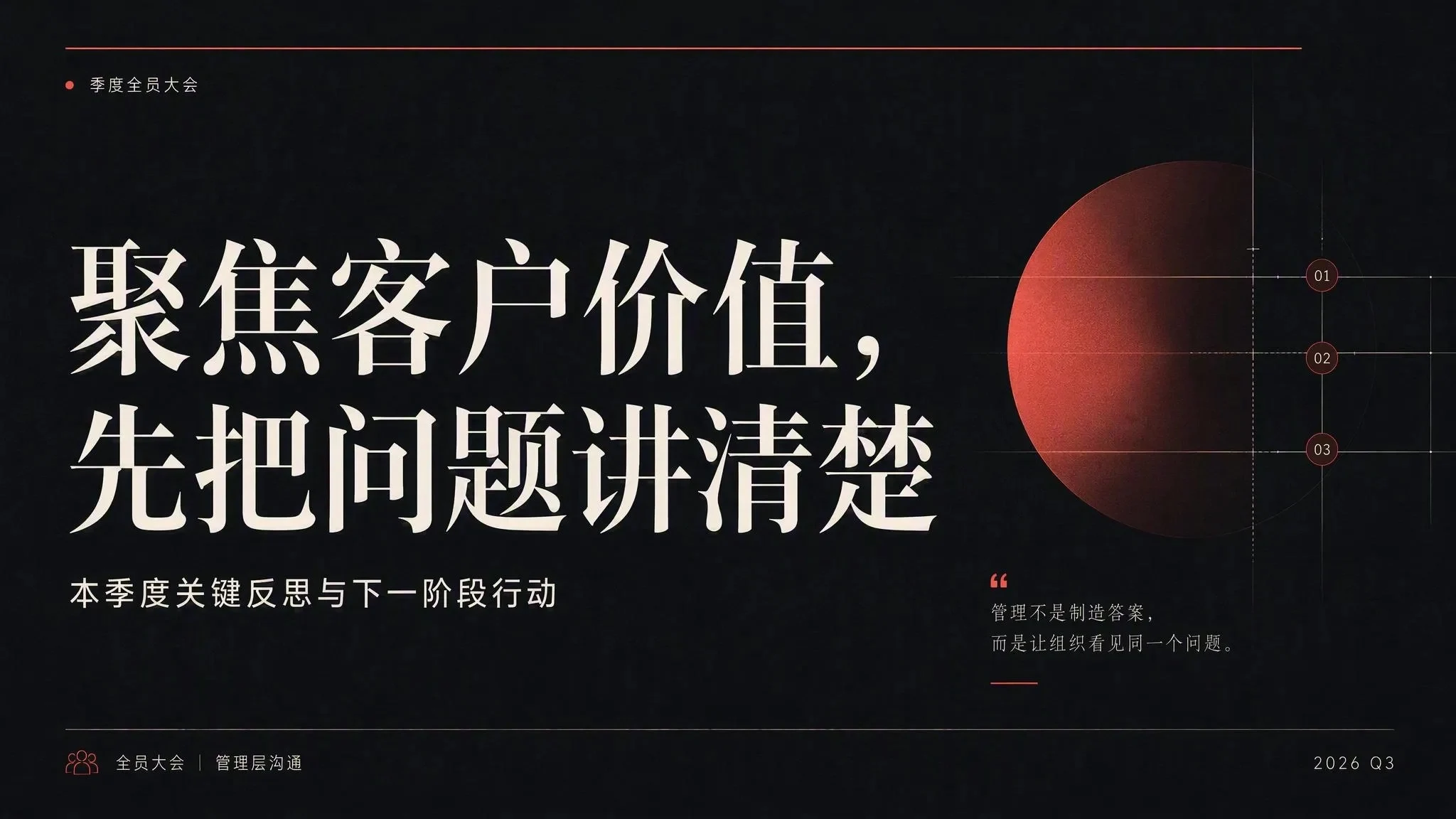 全员大会与管理层沟通模板 封面