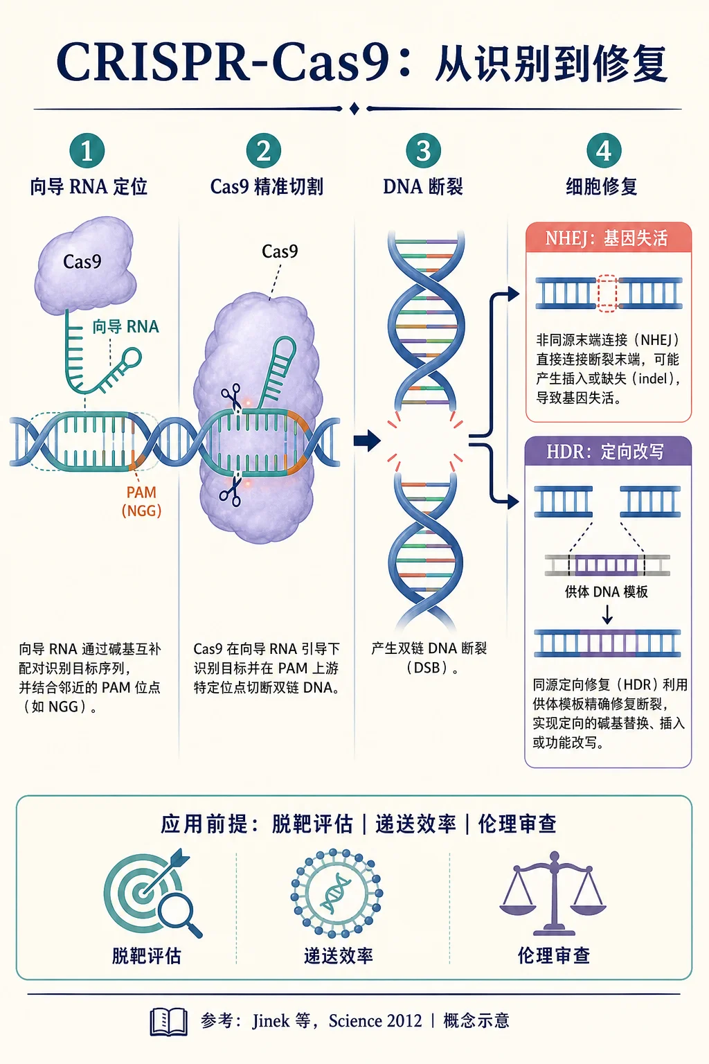CRISPR-Cas9：从识别到修复