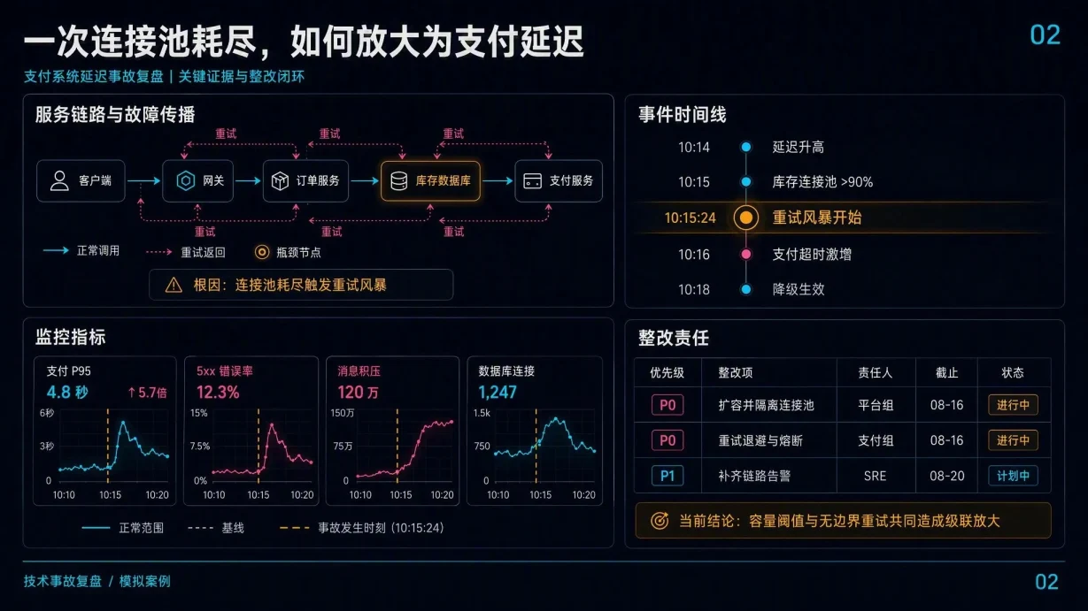 技术事故复盘模板 代表性内页