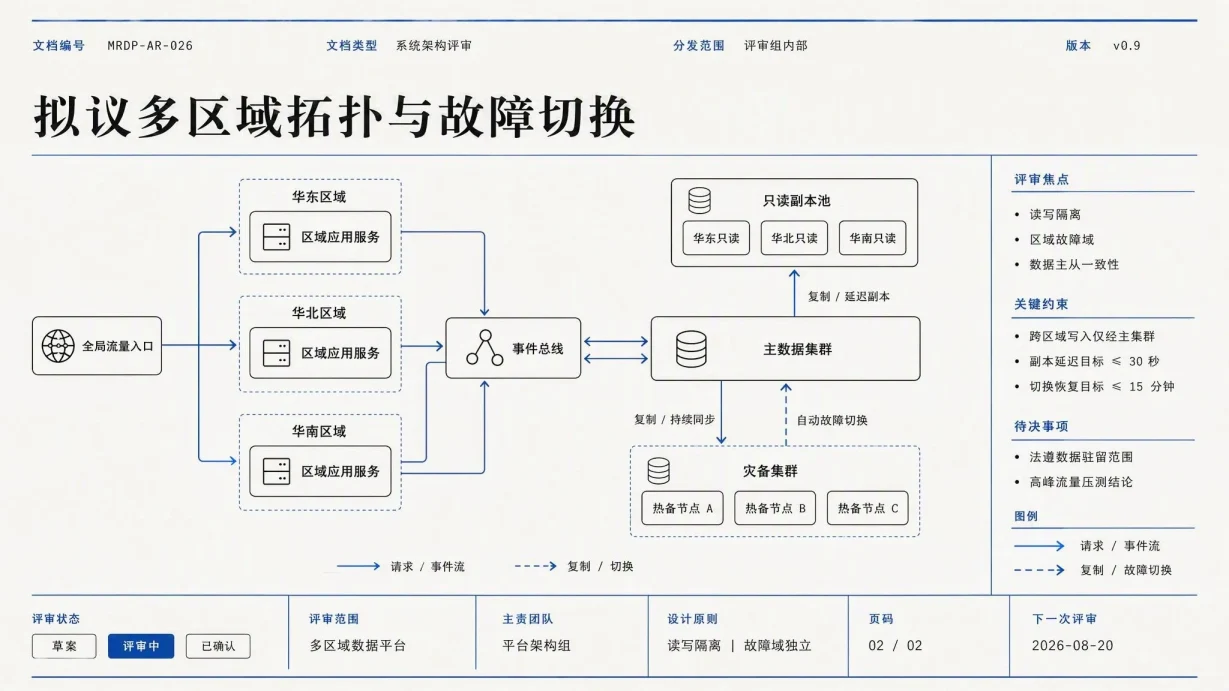 系统架构评审模板 代表性内页