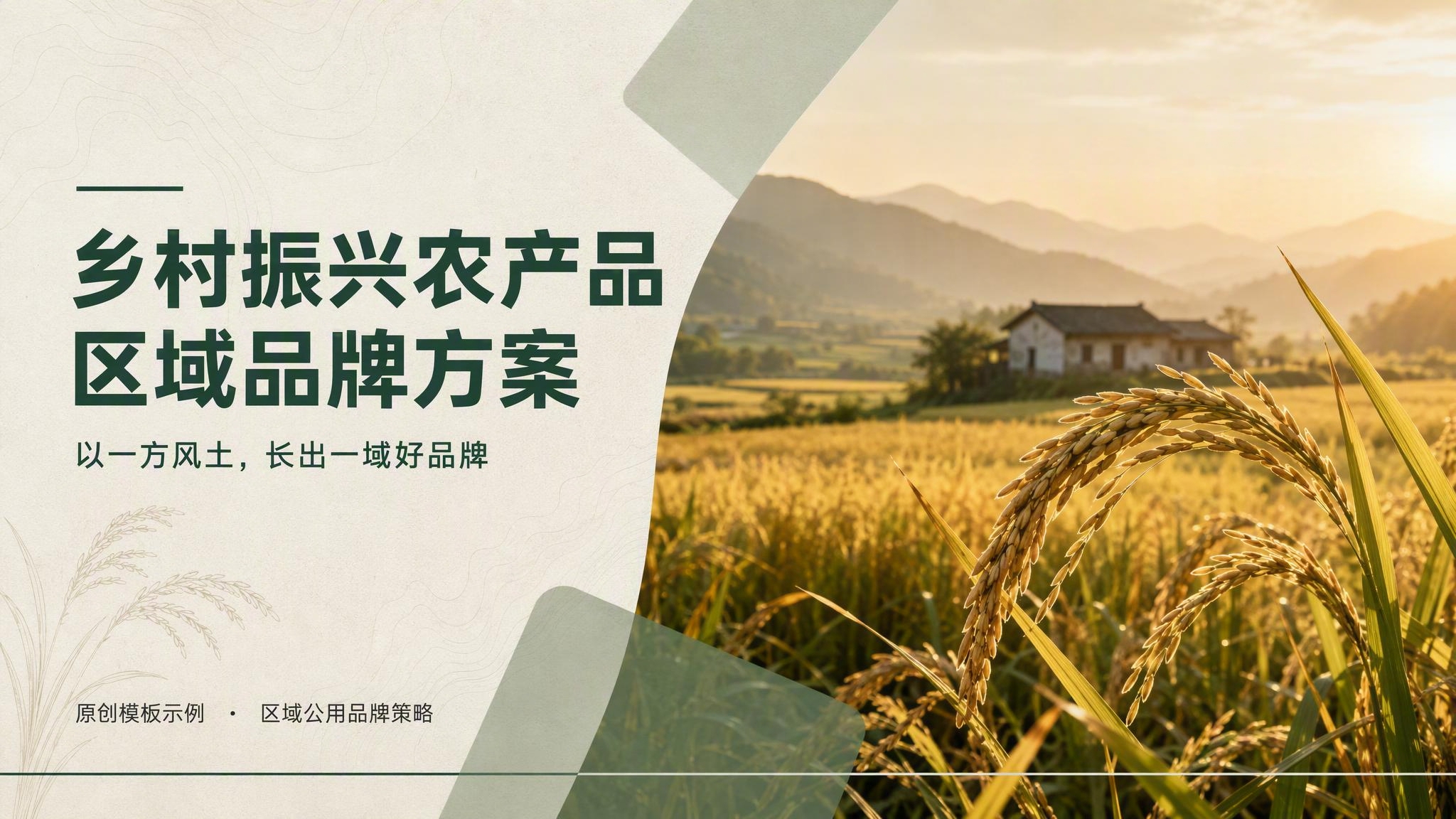 乡村振兴农产品区域品牌模板