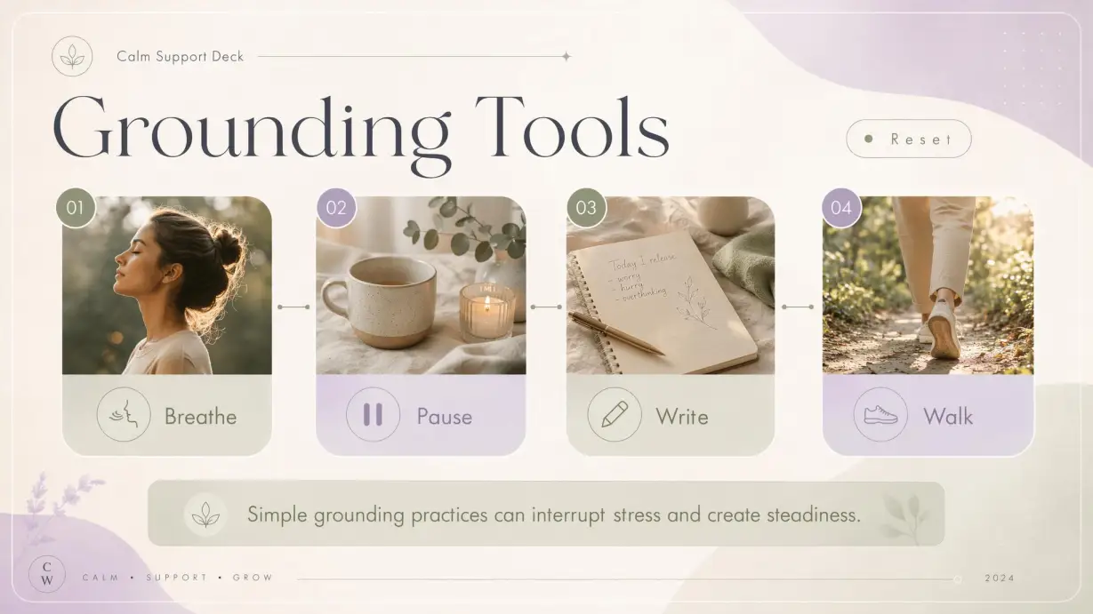 Mental Health Resource Presentation | Wellness & Mindfulness Deck 4