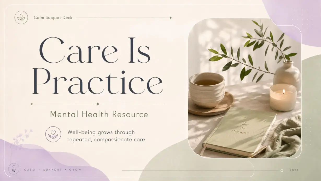 Mental Health Resource Presentation | Wellness & Mindfulness Deck 9