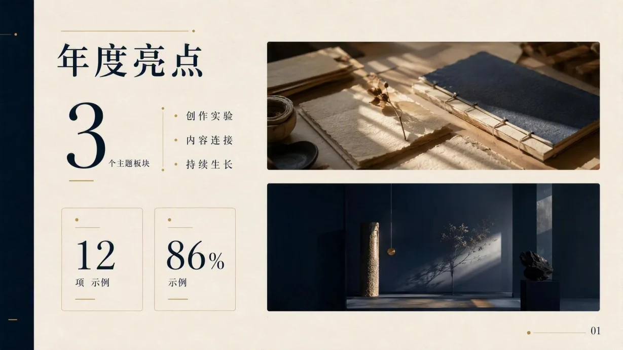 杂志风年度报告模板 代表性内页