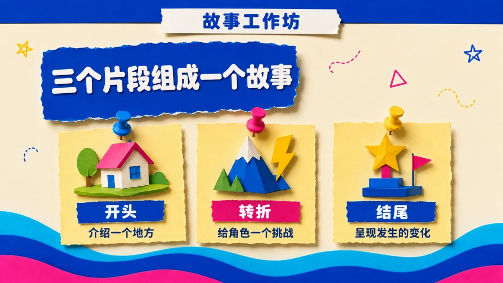 彩色纸艺演示文稿 — 内容页