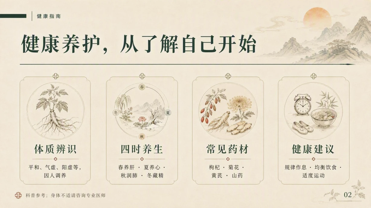 中医药健康科普模板 内页