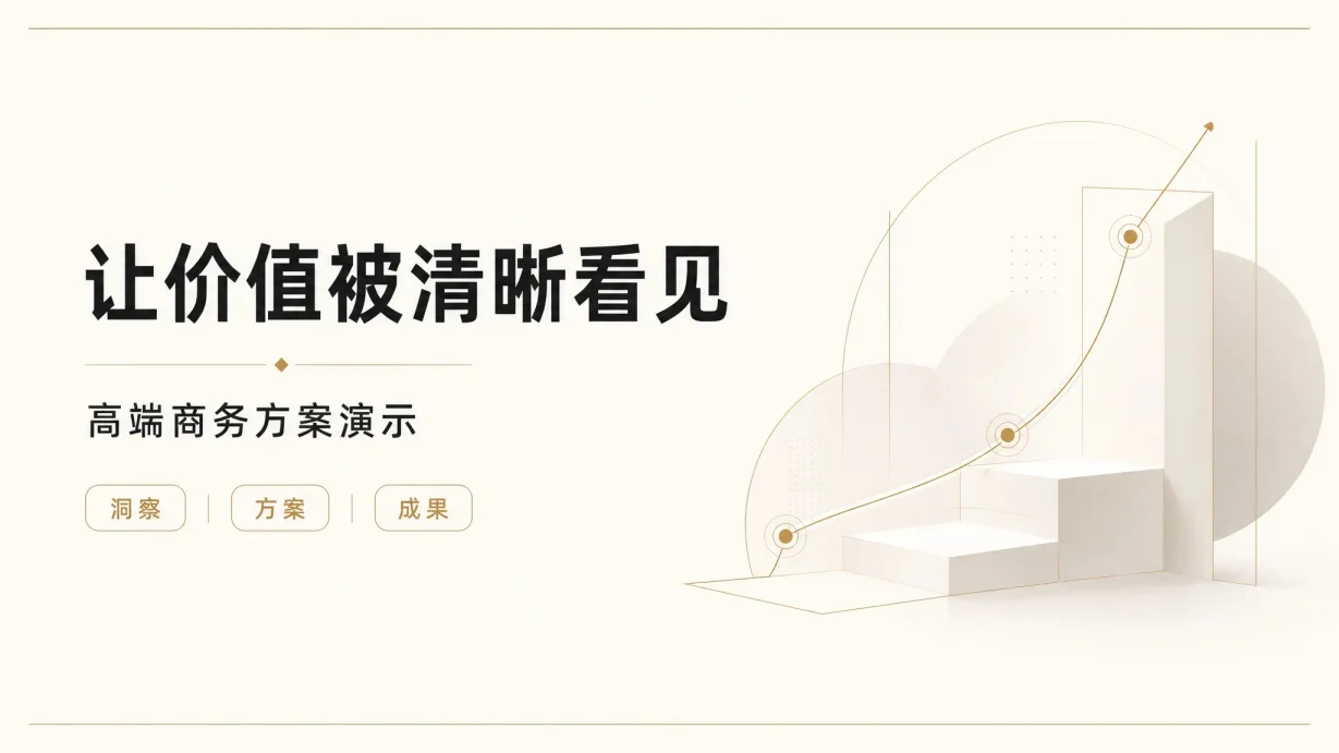 高端极简商务演示模板 封面