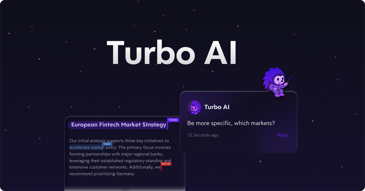 Turbo AI 官方界面展示基于资料的笔记和聊天