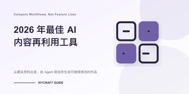 2026 年最佳 AI 内容再利用工具