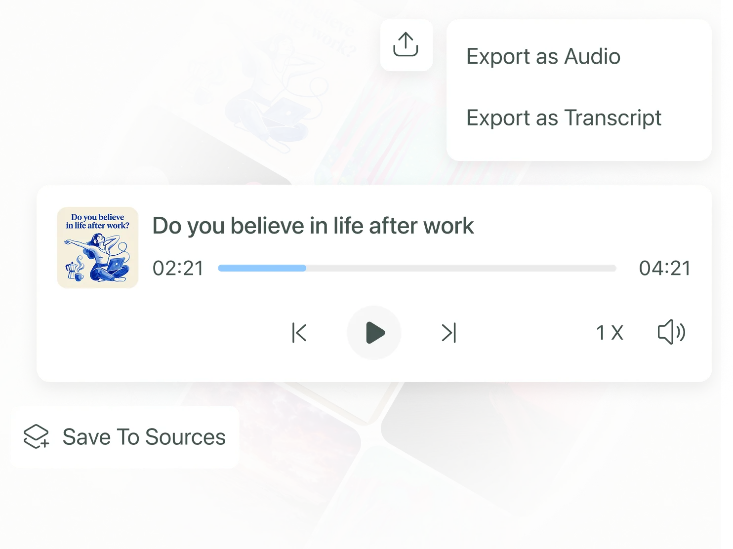 IvyCraft 播客生成界面中设置内容与音频产物